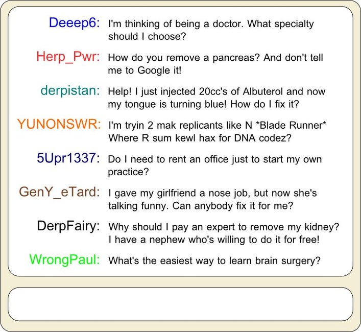 IRC chat simulation