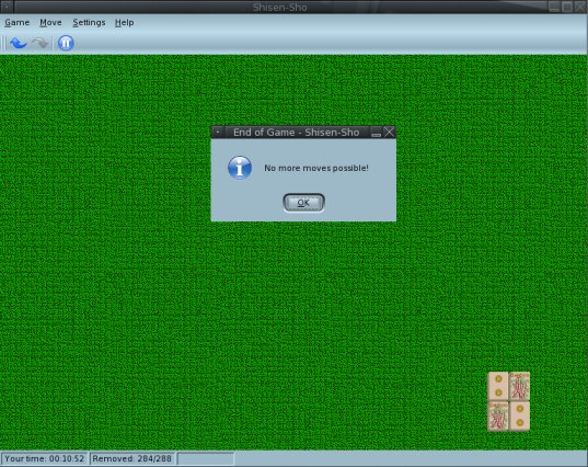 Four tiles left, and no moves left.